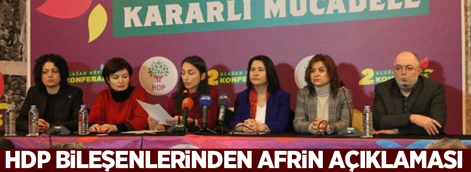 HDP bileşenlerinden Afrin açıklaması