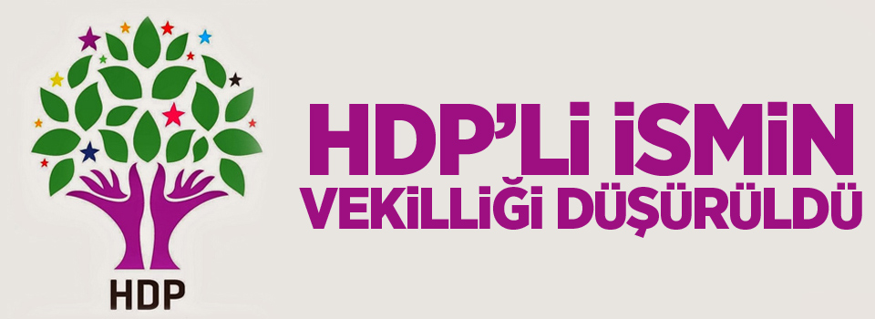 HDP'li ismin milletvekilliği düşürüldü