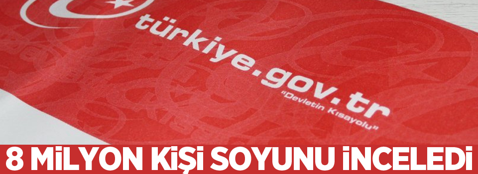 8 milyon kişi soyunu inceledi