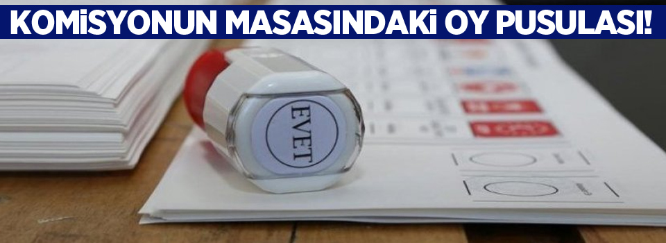 Komisyonun masasındaki oy pusulası!