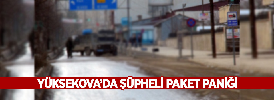 Yüksekova'da şüpheli paket paniği