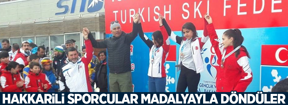 Hakkarili sporcular madalyayla döndüler