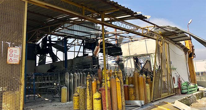 Gaz dolumu yapılan fabrikada patlama: Bir işçi yaralı