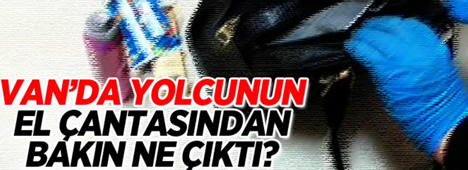 Van'da yolcunun El Çantasından bakın ne çıktı?