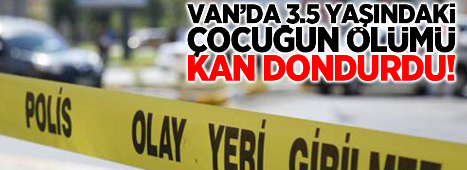 Van'da 3.5 yaşındaki çocuğun ölümü kan dondurdu!