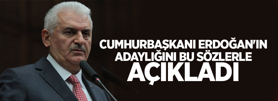 Cumhurbaşkanı Erdoğan'ın adaylığını bu sözlerle açıkladı