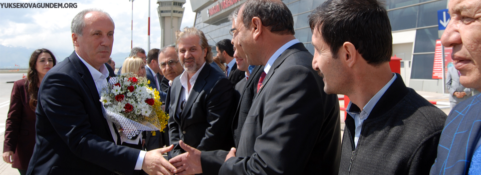 Cumhurbaşkanı adayı İnce Yüksekova'daydı