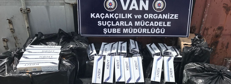 Van’da kaçak sigara operasyonu