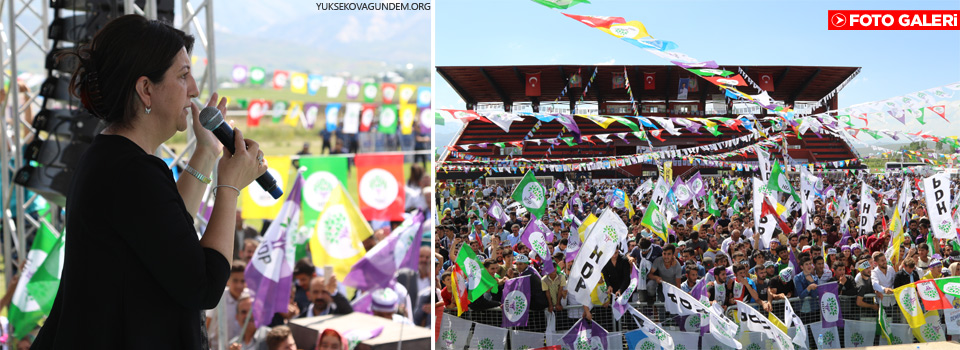 HDP Yüksekova'da miting düzenledi