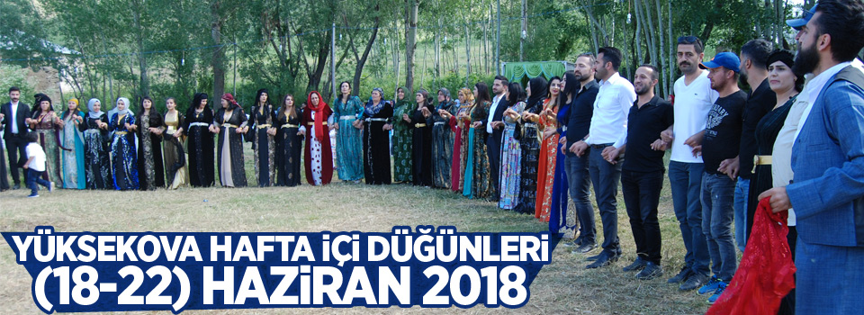 Yüksekova Hafta içi Düğünleri (18-22) Haziran 2018