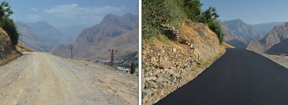 Hakkari'de yollar asfaltlanıyor