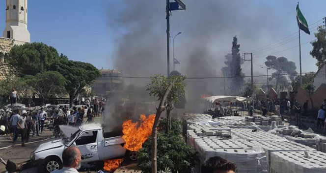 Azez’de bomba yüklü bir araç patladı: 3 ölü