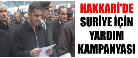 Hakkari'de Suriye için yardım kampanyası