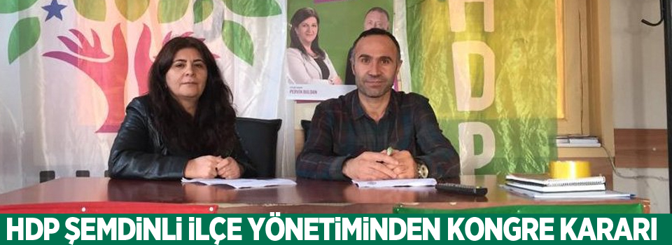HDP Şemdinli ilçe yönetiminden kongre kararı