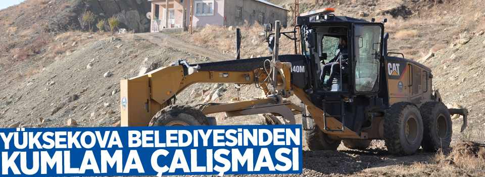 Yüksekova Belediyesinden kumlama çalışması