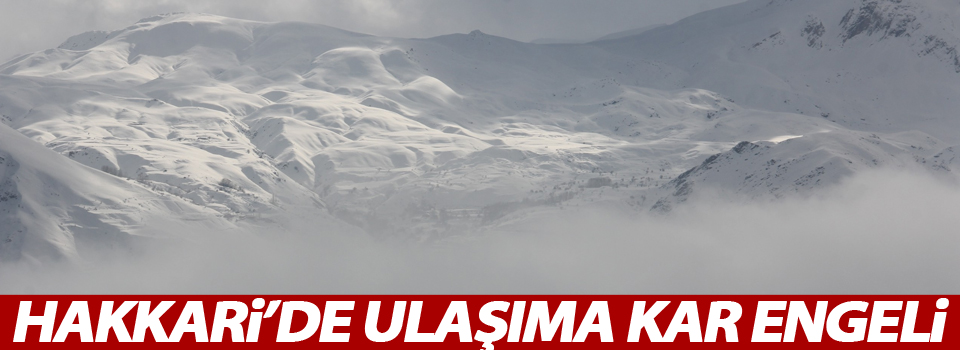 Hakkari'de ulaşıma kar engeli