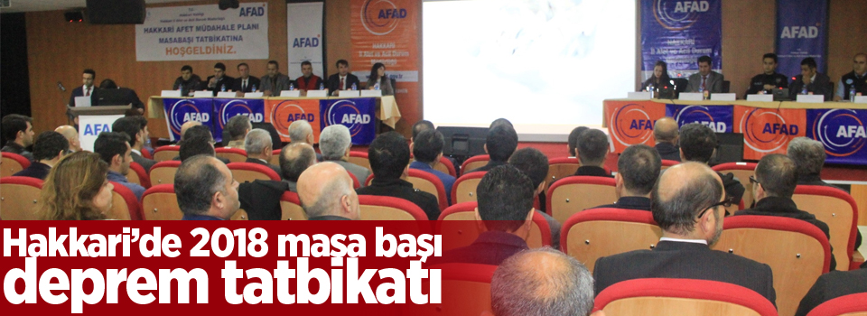 Hakkari’de 2018 masa başı deprem tatbikatı