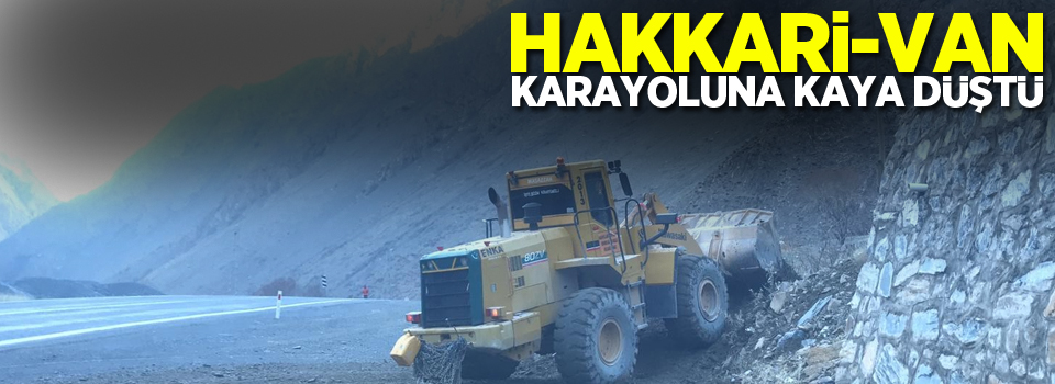 Hakkari-Van karayoluna kaya düştü