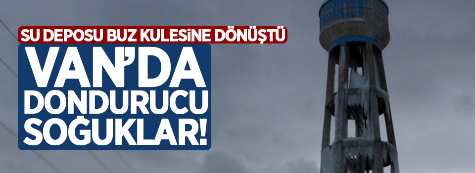 Su deposu buz kulesine dönüştü