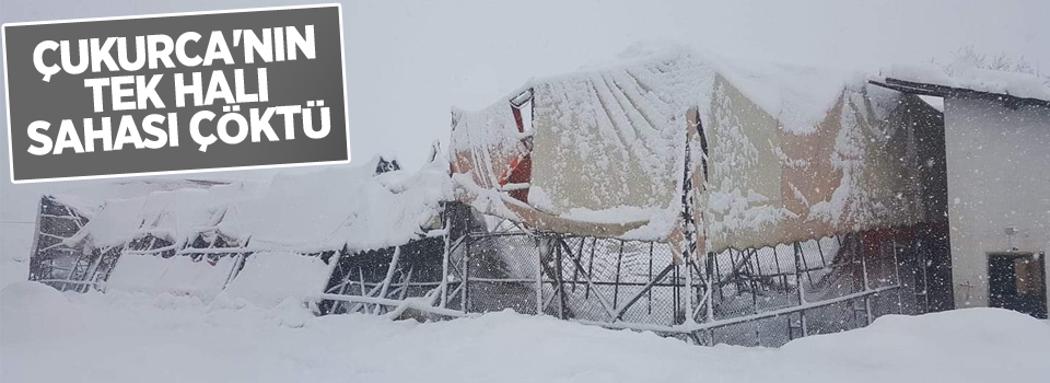 Çukurca'nın tek halı sahası çöktü