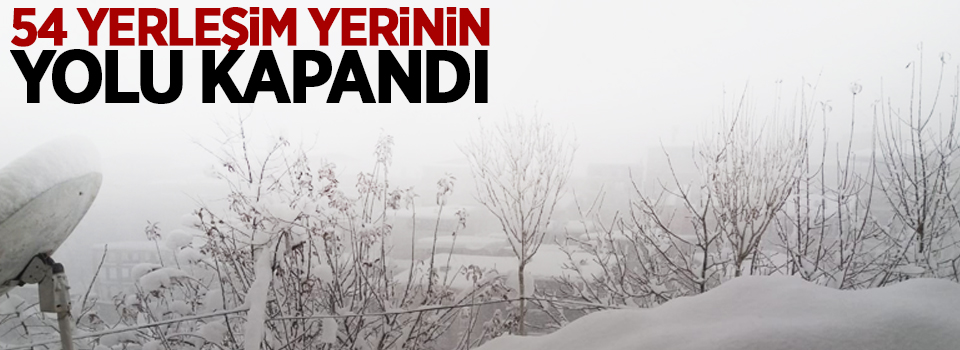 54 yerleşim yerinin yolu kapandı