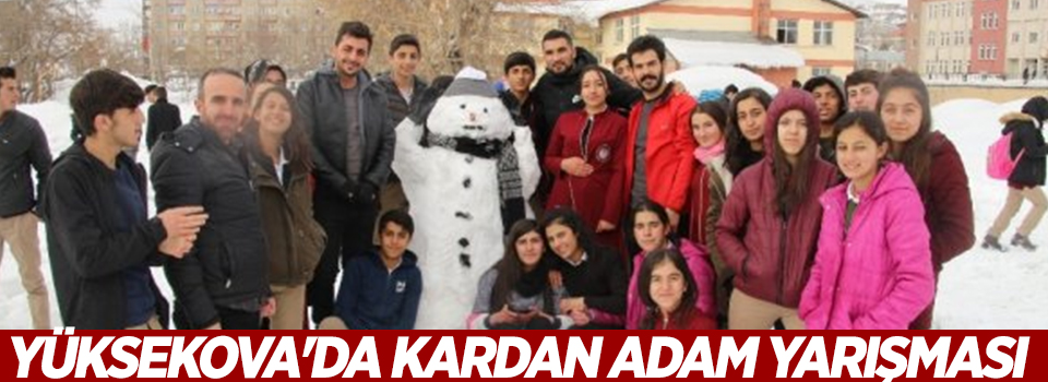 Yüksekova’da kardan adam yarışması