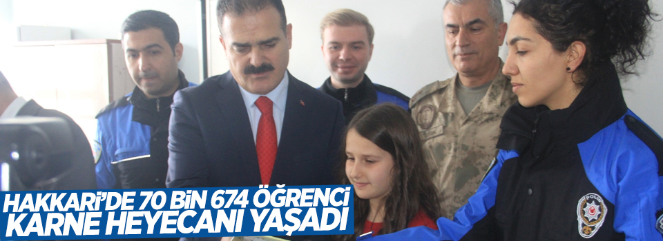 Hakkari’de 70 bin 674 öğrenci karne heyecanı yaşadı