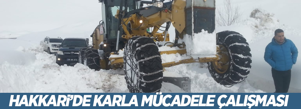 Hakkari’de karla mücadele çalışması