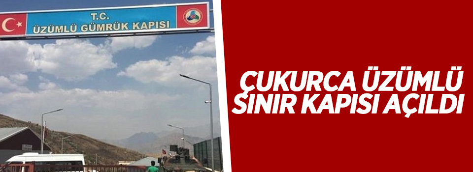 Çukurca Üzümlü Sınır Kapısı açıldı