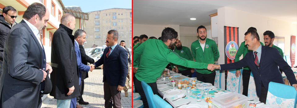 Kaymakam Kendüzler'den futbolculara ziyaret