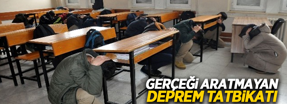 Gerçeği aratmayan deprem tatbikatı