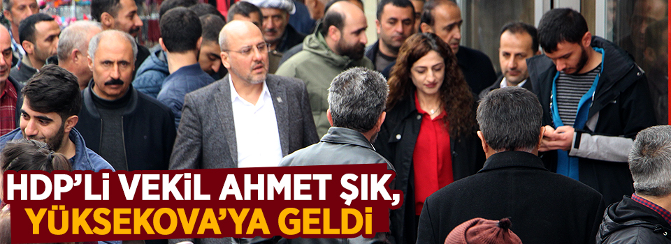 HDP'li vekil Ahmet Şık, Yüksekova'ya geldi