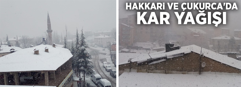 Hakkari ve Çukurca'da kar yağışı