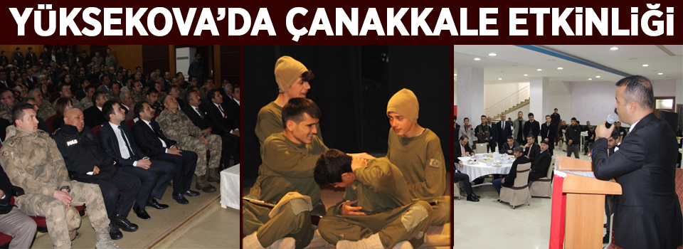 Yüksekova'da Çanakkale etkinliği