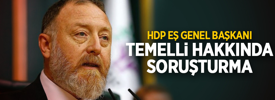 HDP Eş Genel Başkanı Temelli Hakkında Soruşturma