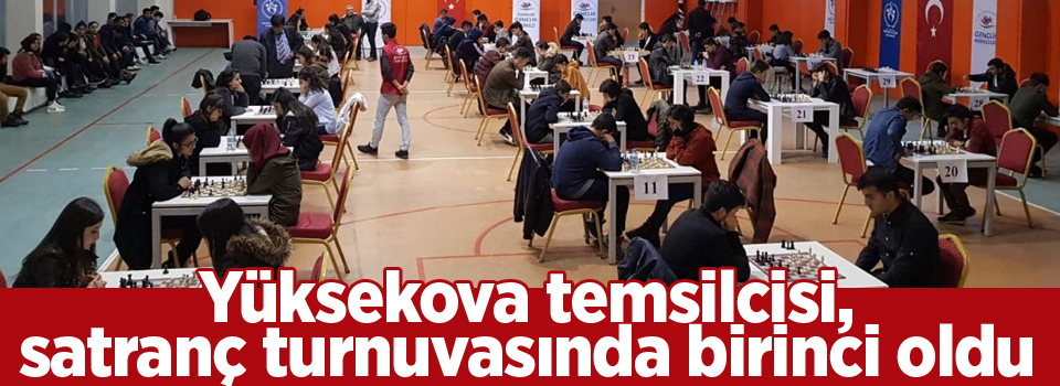 Yüksekova temsilcisi, satranç turnuvasında birinci oldu