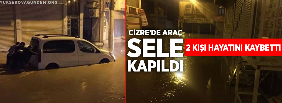 Cizre'de araç sele kapıldı: 2 kişi hayatını kaybetti