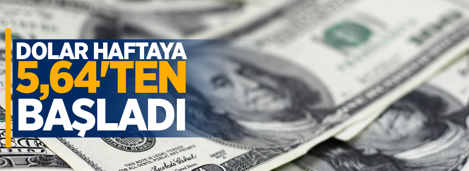 Dolar haftaya 5,64'ten başladı