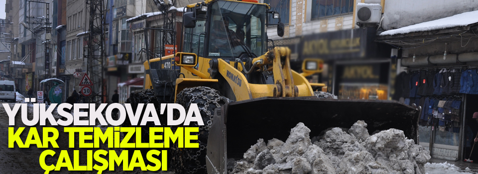 Yüksekova'da kar temizleme çalışması