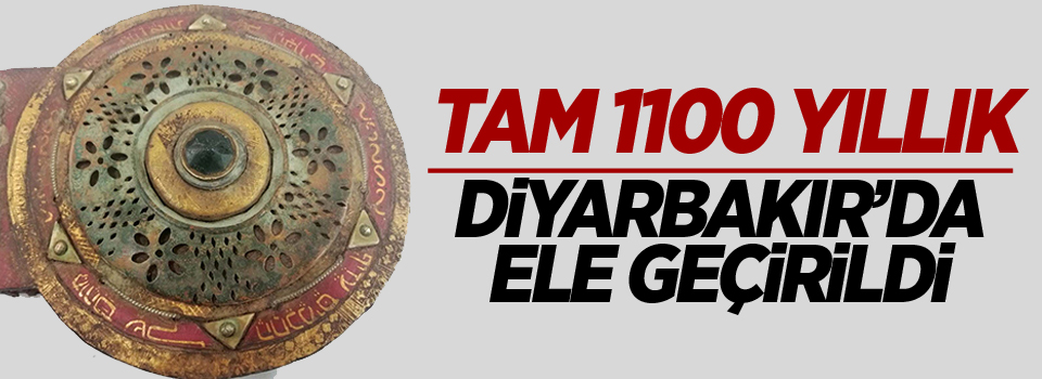 Diyarbakır'da 1100 yıllık altın yazmalı dini motifli kitap ele geçirildi