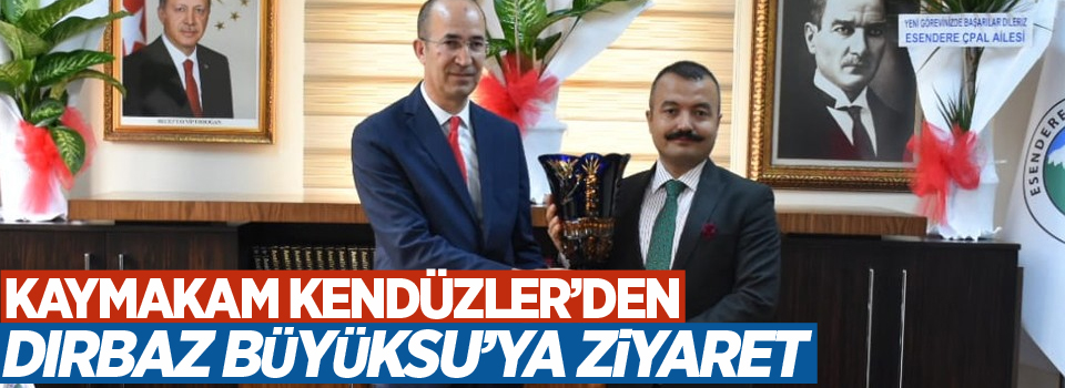 Kaymakam Kendüzler’den Büyüksu’ya ziyaret