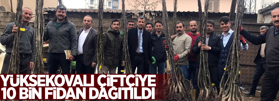 Yüksekovalı çiftçiye 10 bin fidan dağıtıldı