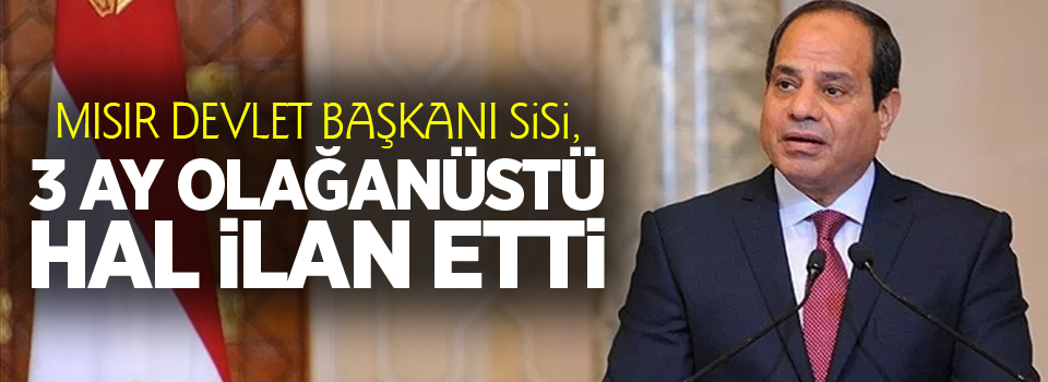 Mısır Devlet Başkanı Sisi, 3 ay olağanüstü hal ilan etti