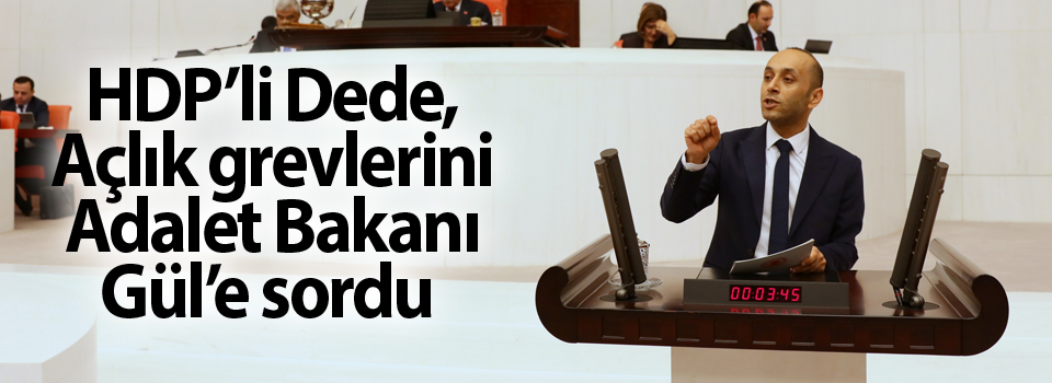 HDP’li Dede, Açlık grevlerini Adalet Bakanı Gül’e sordu