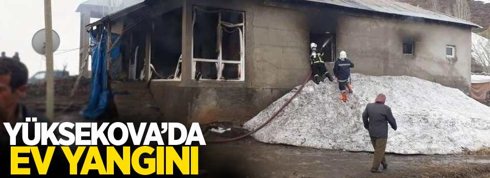 Yüksekova’da ev yangını
