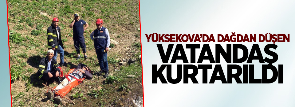 Yüksekova'da Dağdan düşen vatandaş kurtarıldı
