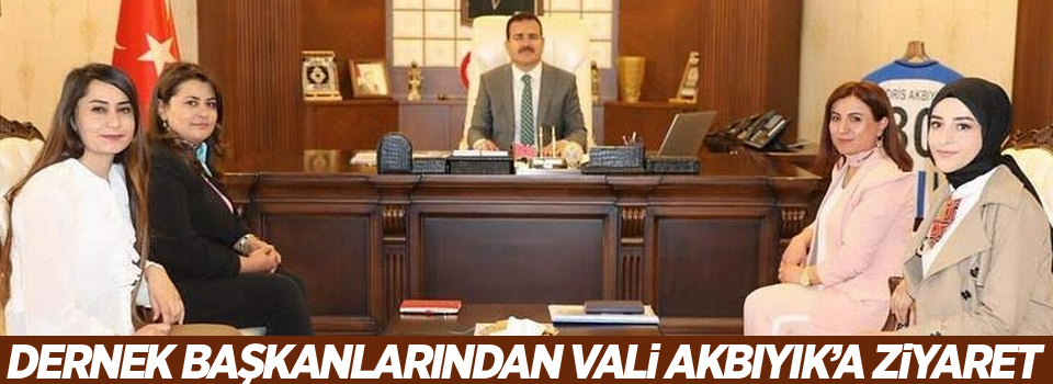 Dernek başkanlarından Vali Akbıyık'a ziyaret