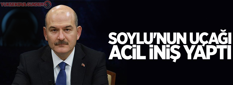 Soylu'nun uçağı acil iniş yaptı