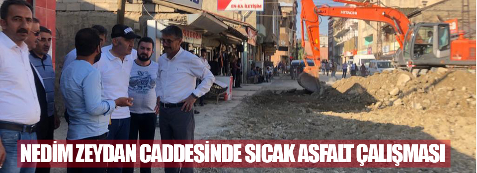 Nedim Zeydan Caddesinde Sıcak Asfalt Çalışması