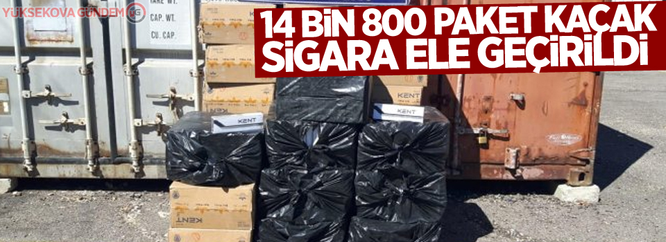 14 bin 800 paket kaçak sigara ele geçirildi